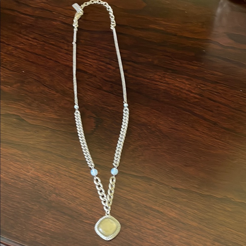 Elegant Silver Necklace with Blue Accents